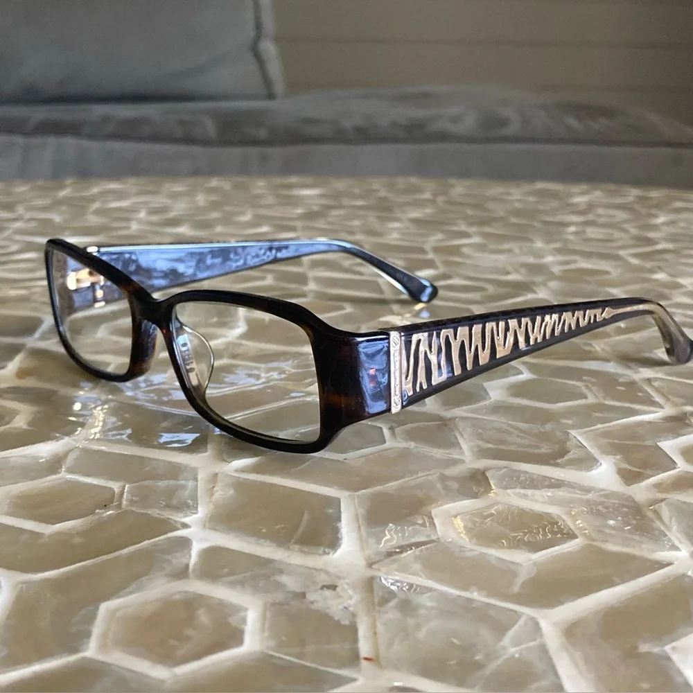 Michael Kors dark tortoise gold accent eyeglasses